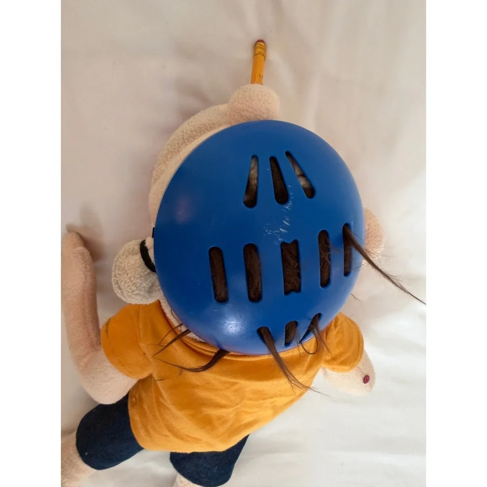 SML Jeffy Puppet SuperMarioLogan Plush Hand Puppet Yellow Shirt Blue Helmet